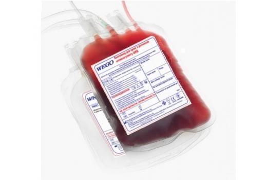 Пластиковий контейнер для крові людини ЦФД та САГМ, 450 мл з аксесуарами